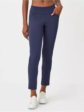 Lilly Pulitzer Navy Pull-On Cropped Stretch Corso Pants